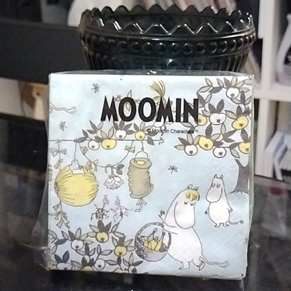 Moomin Jubilee Blue Paper Cocktail Napkins - Picture 2 of 4